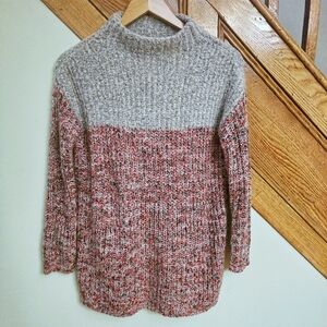 Topshop Grey Red Sweater